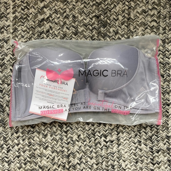 Magic Bra - gray strapless bra - size 40D - Picture 2 of 4